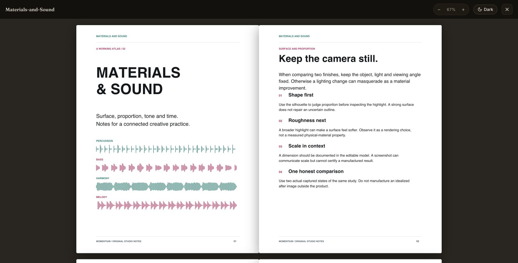 Librarian: Return to the shelf. After a full reload, both PDFs remain in the local library. Materials and Sound reopens with its original diagrams and text.