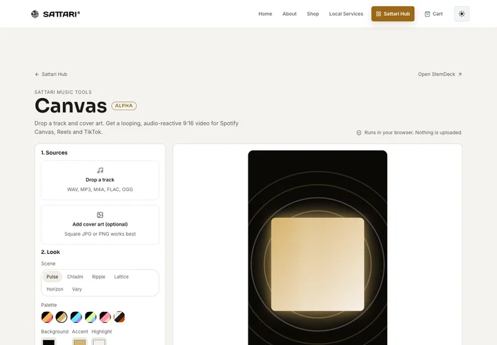 Canvas live browser workspace