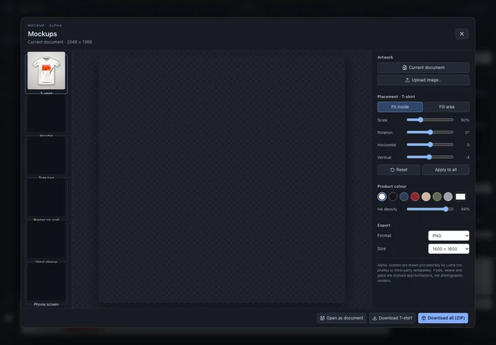 Luma Studio live browser workspace