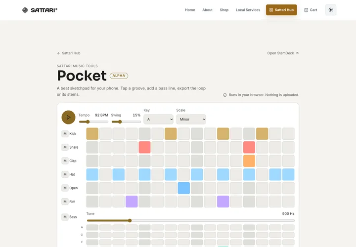 Pocket live browser workspace