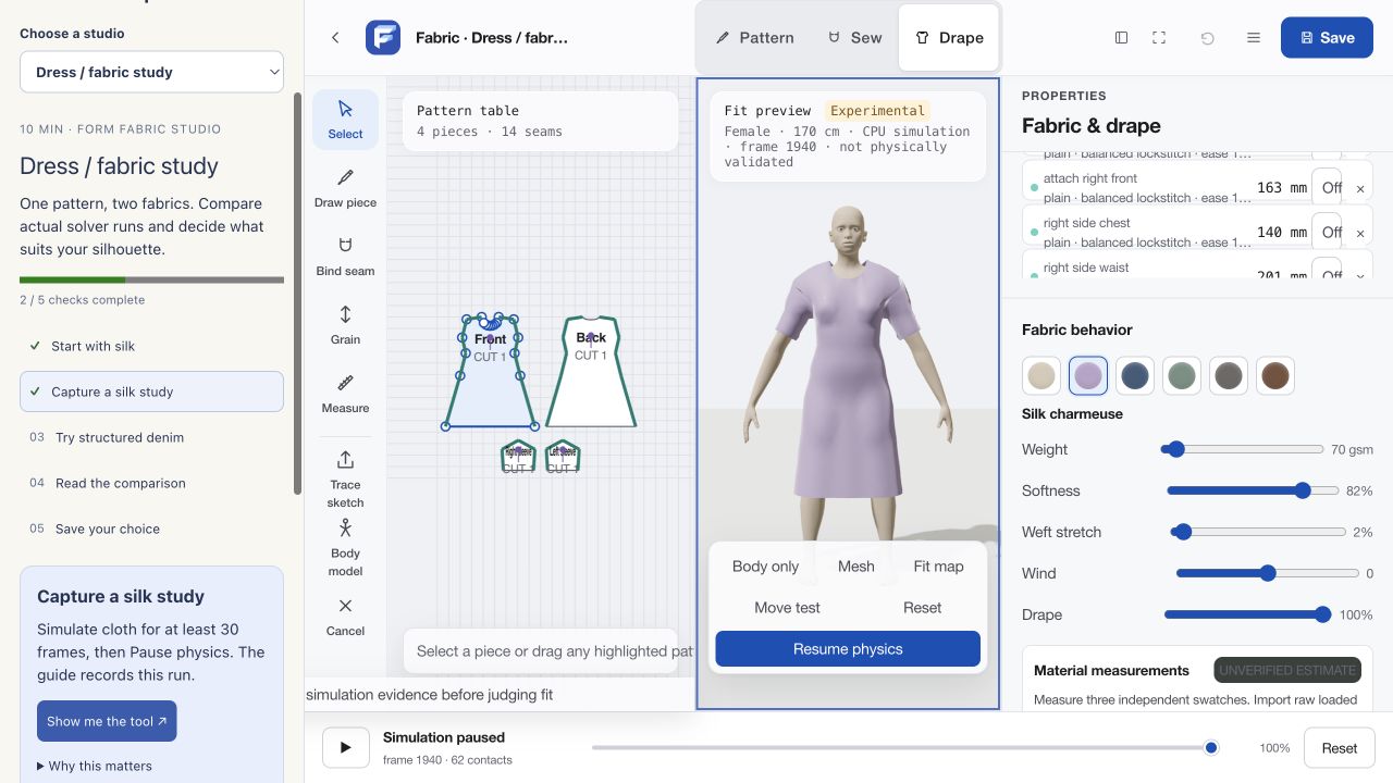 Real editor lesson Draw a garment