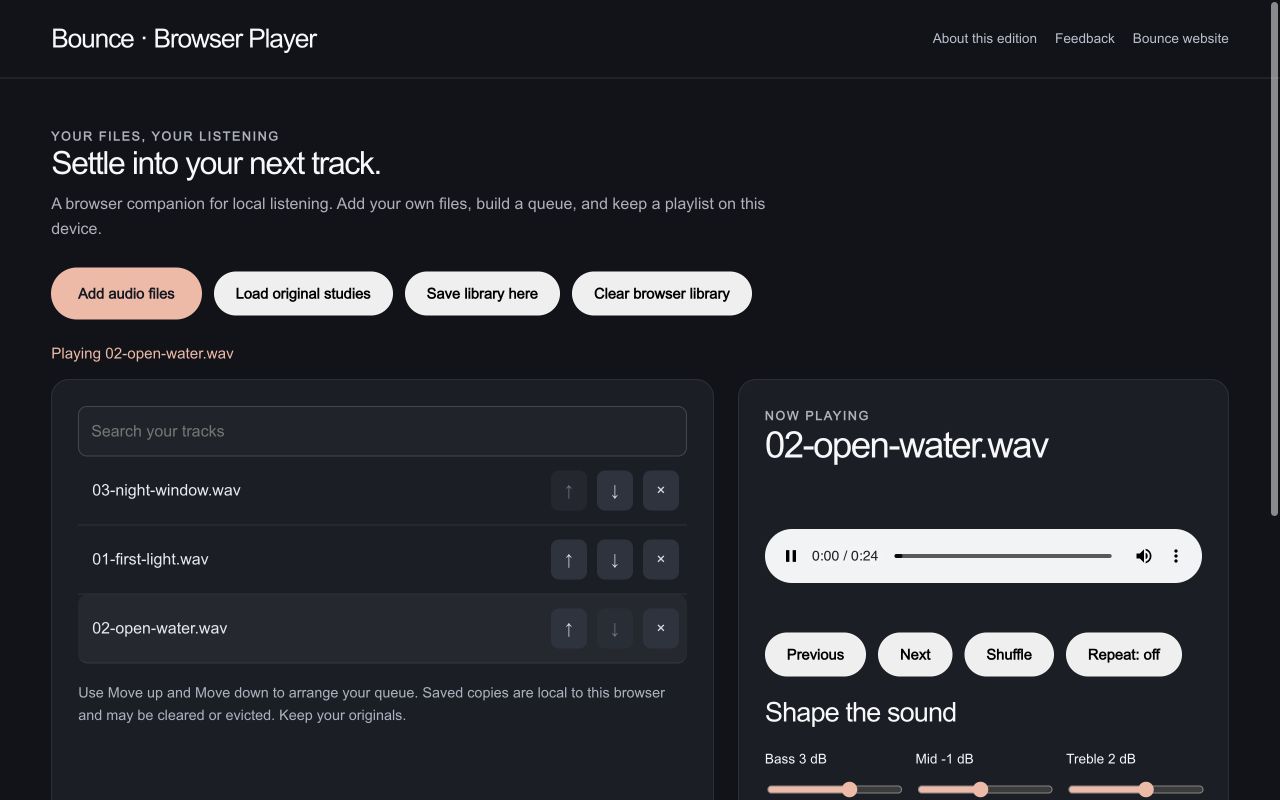 Guided browser exercise Shape the three-band EQ