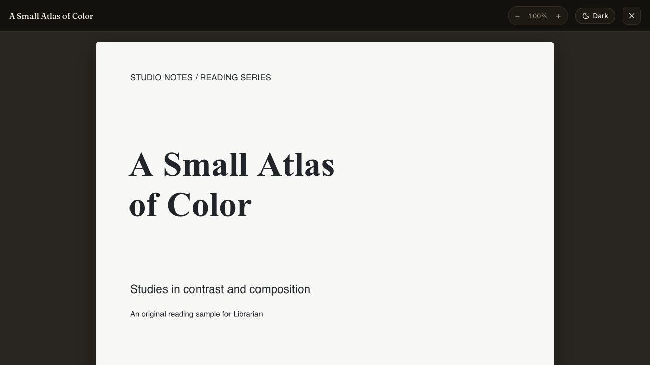 Read an original demonstration PDF in the browser. Open the book